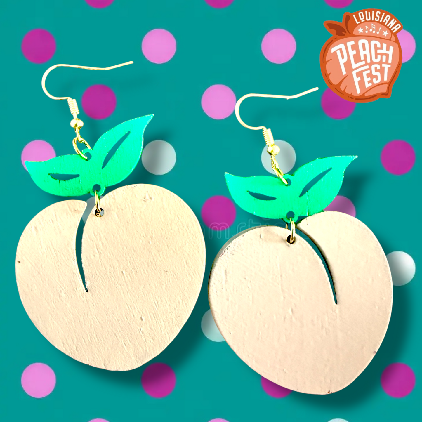 Peachfest 2026 Wood Earrings