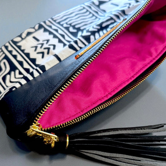 Mudcloth Print Clutch