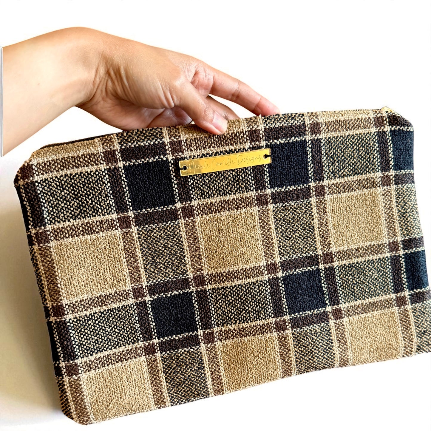 Fall Plaid Large Clutch