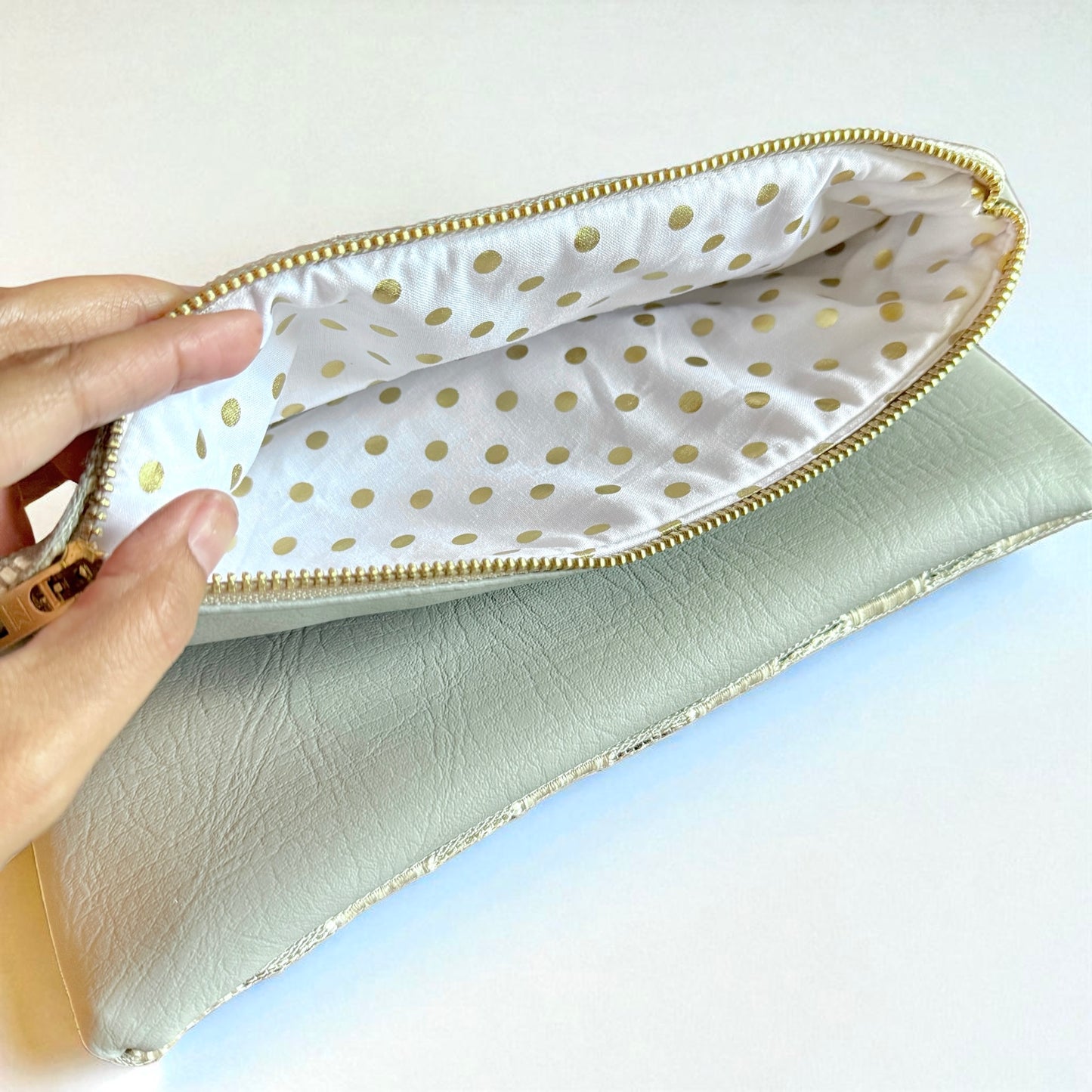 Fall Gray Foldover Clutch