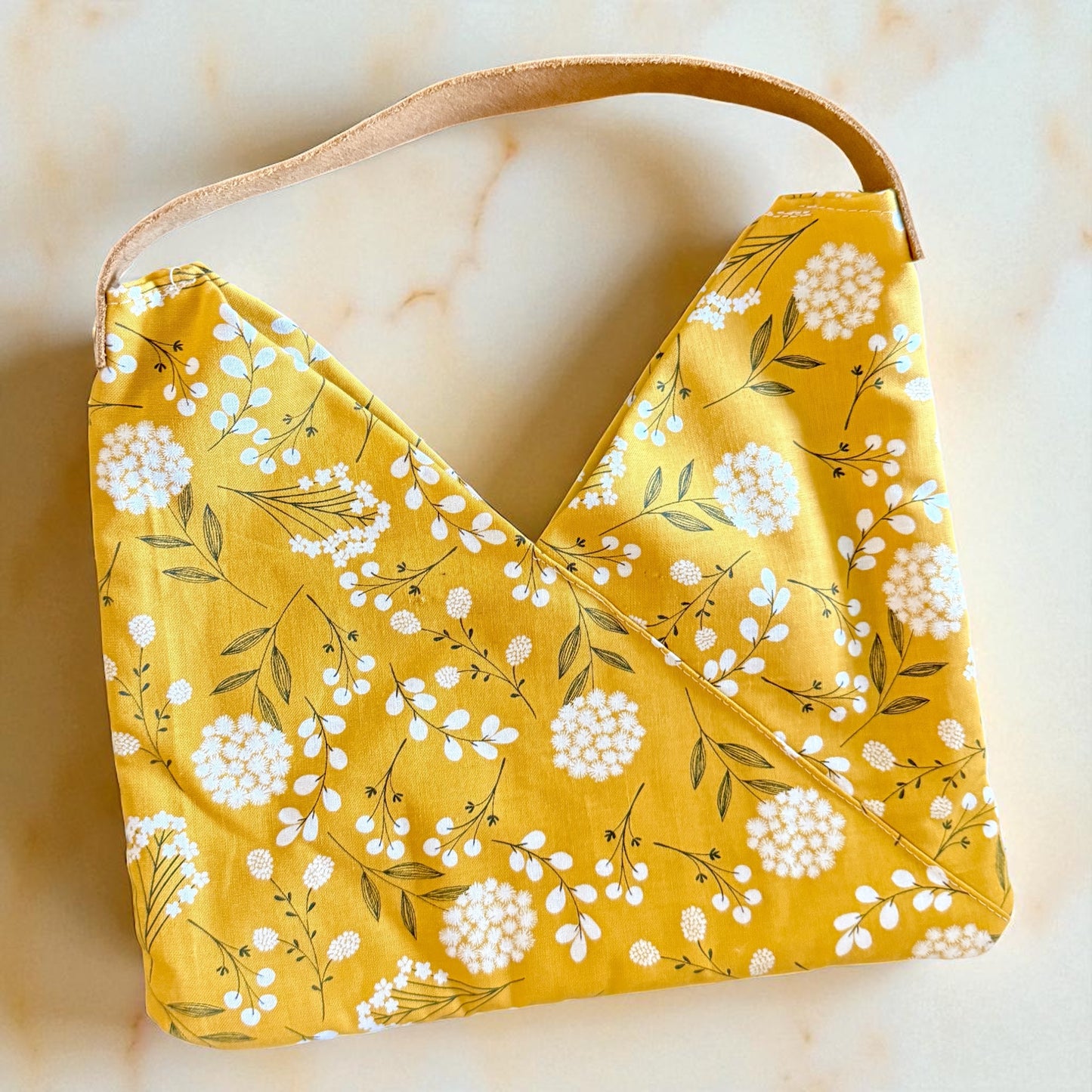Mustard Floral Handbag