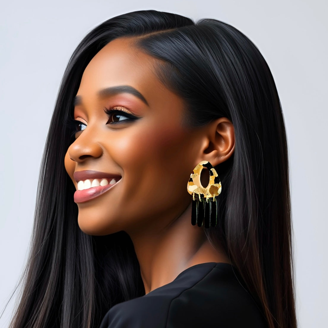 Fall Mix Triangle Dangle Clay Earrings