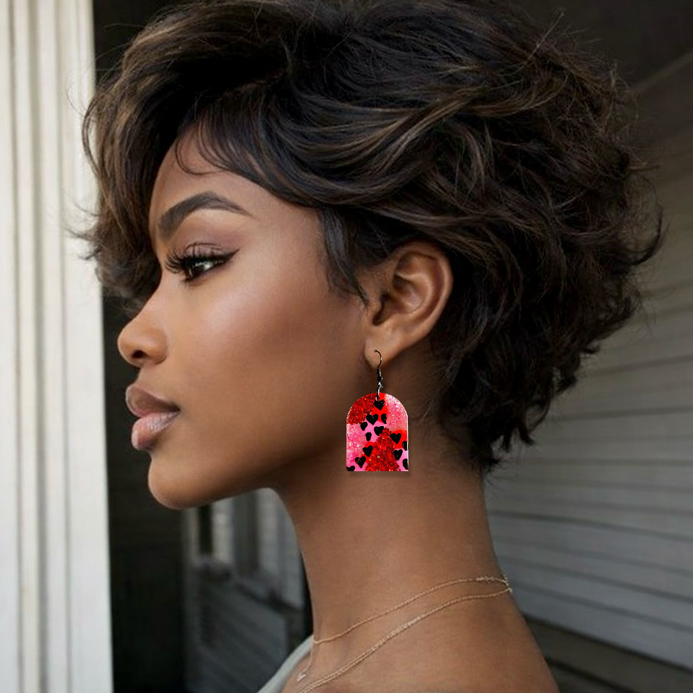 V-Day Mix Arch Resin Earrings