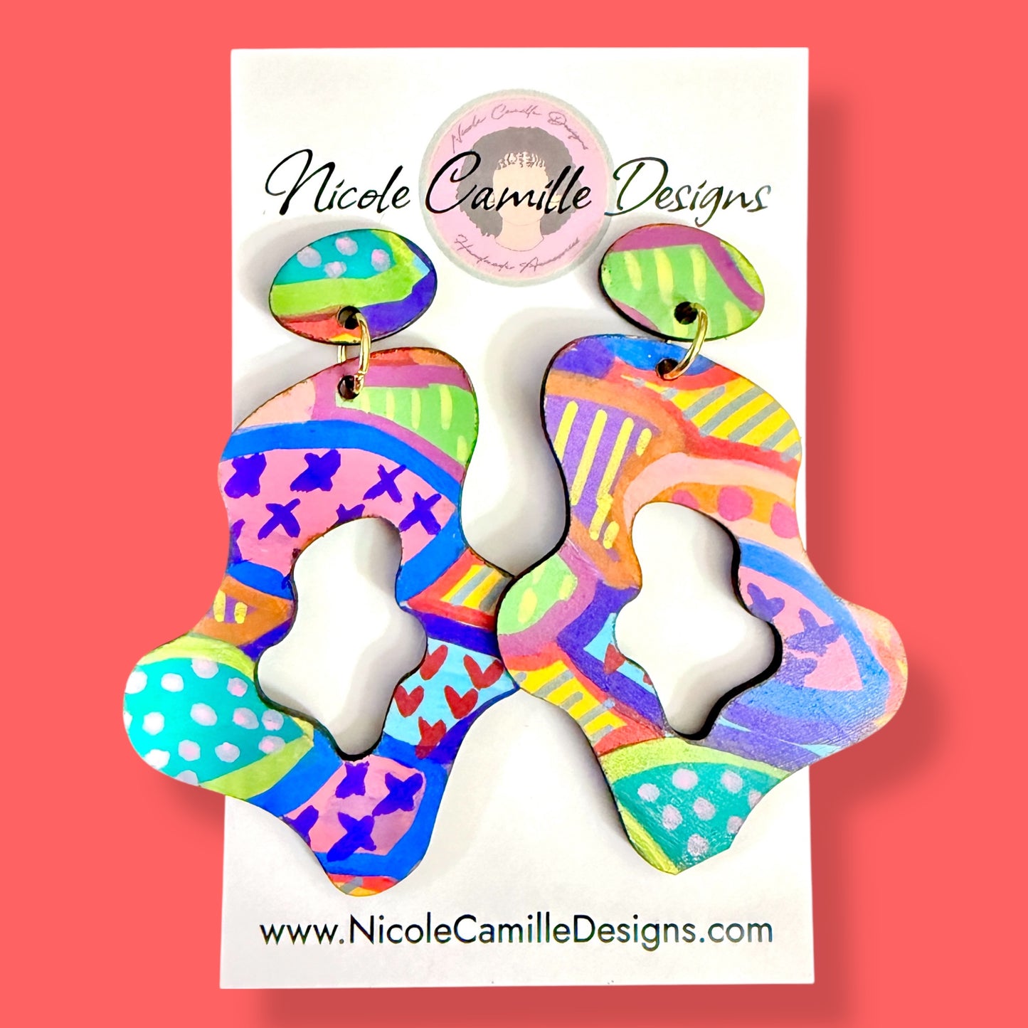 Whimsical Organic Wood Earrings