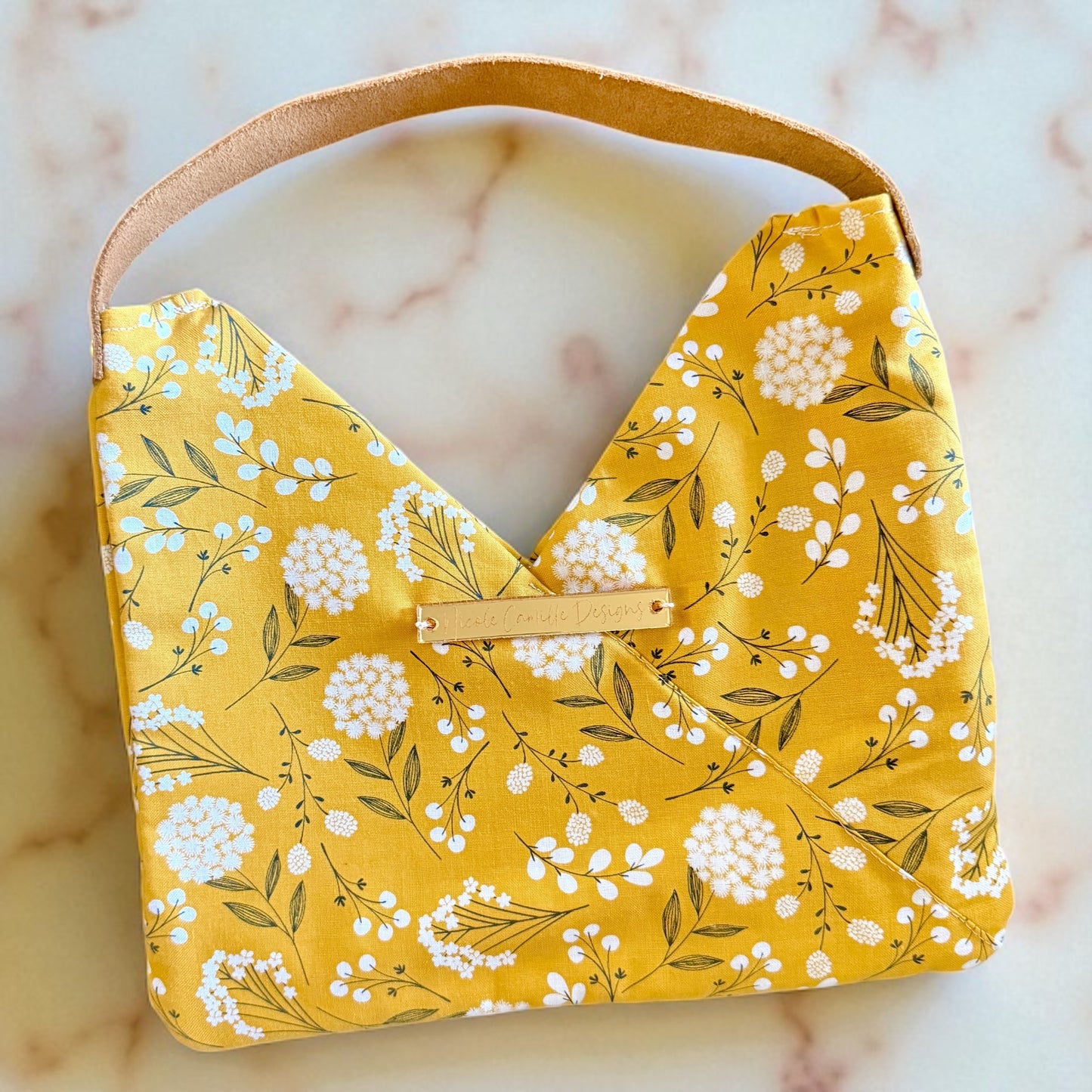 Mustard Floral Handbag