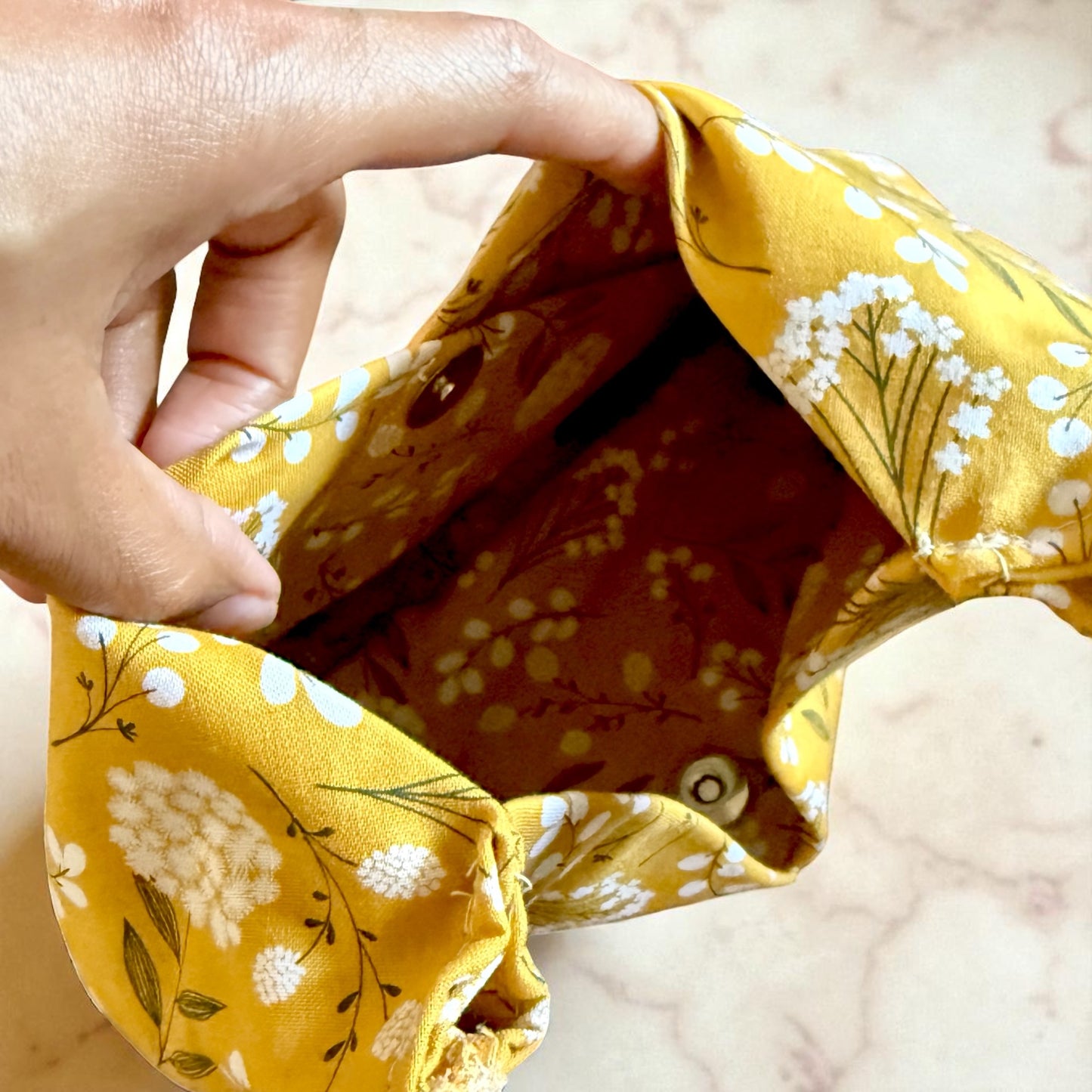 Mustard Floral Handbag
