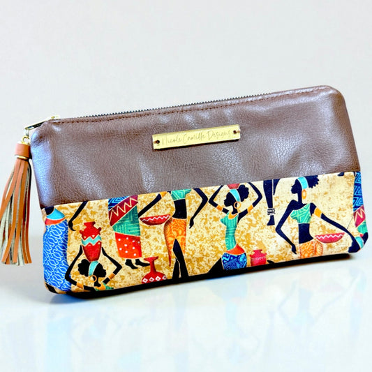 African Women Print Clutch