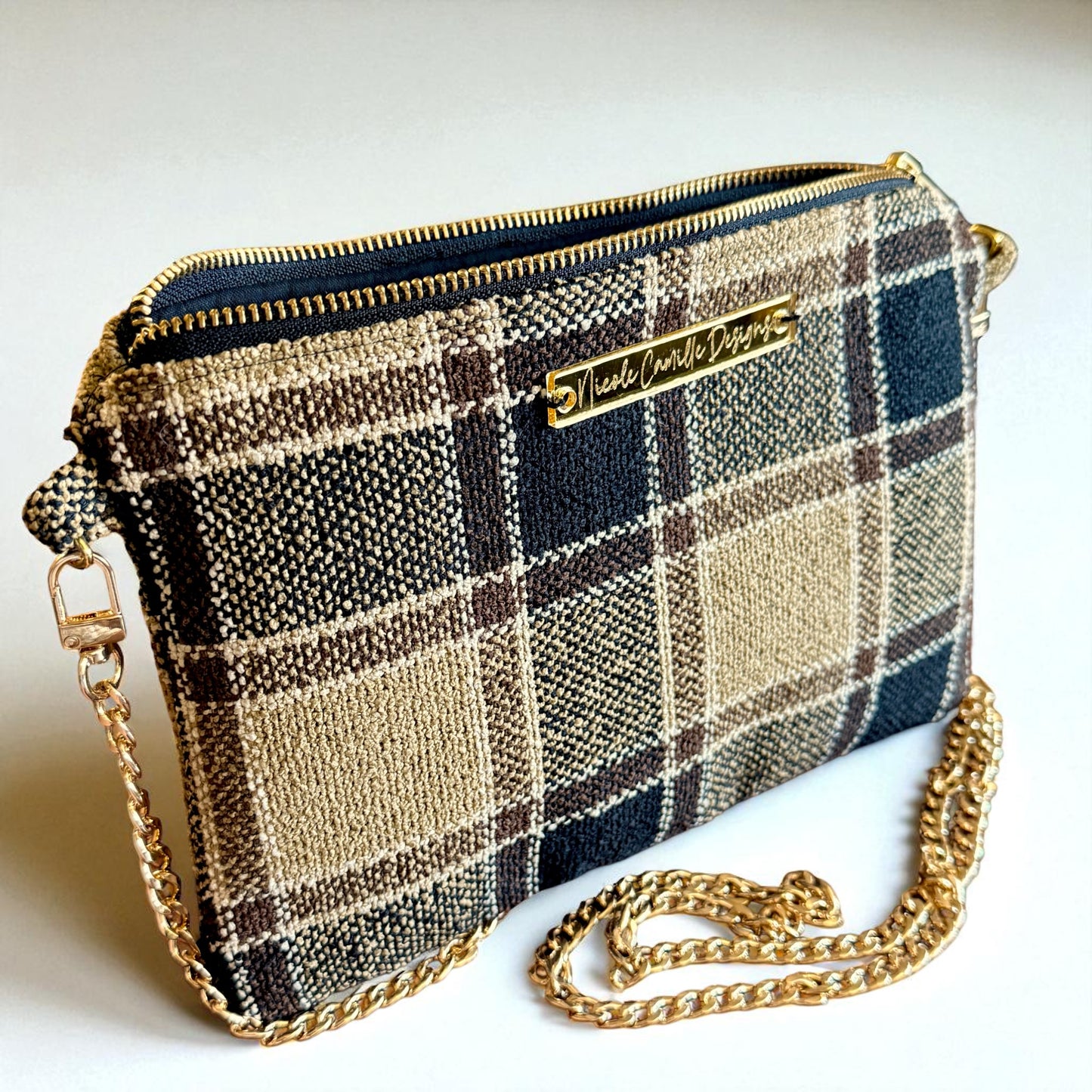 Fall Plaid Crossbody Purse