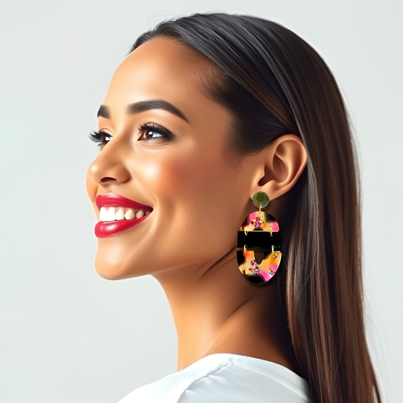 Fall Party Mix “Darcie” Resin Earrings
