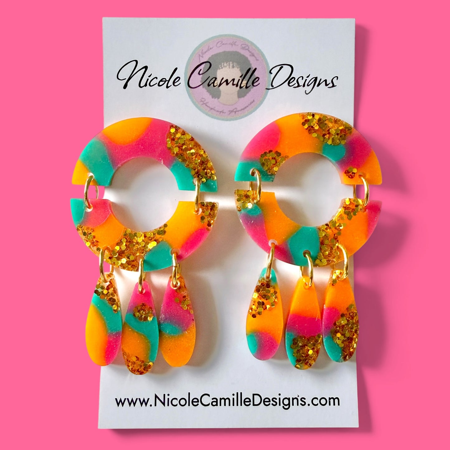 Bold Summer Mix “Brisbane” Resin Earrings
