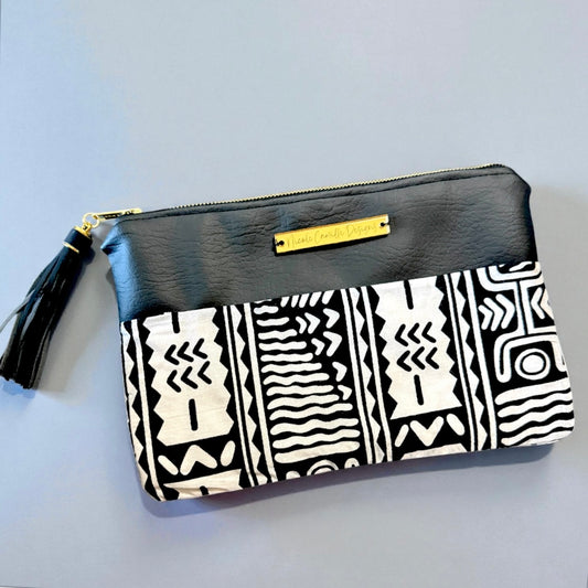 Mudcloth Print Clutch
