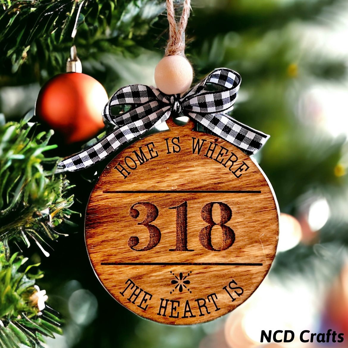 Area/Zip Code Christmas Ornament