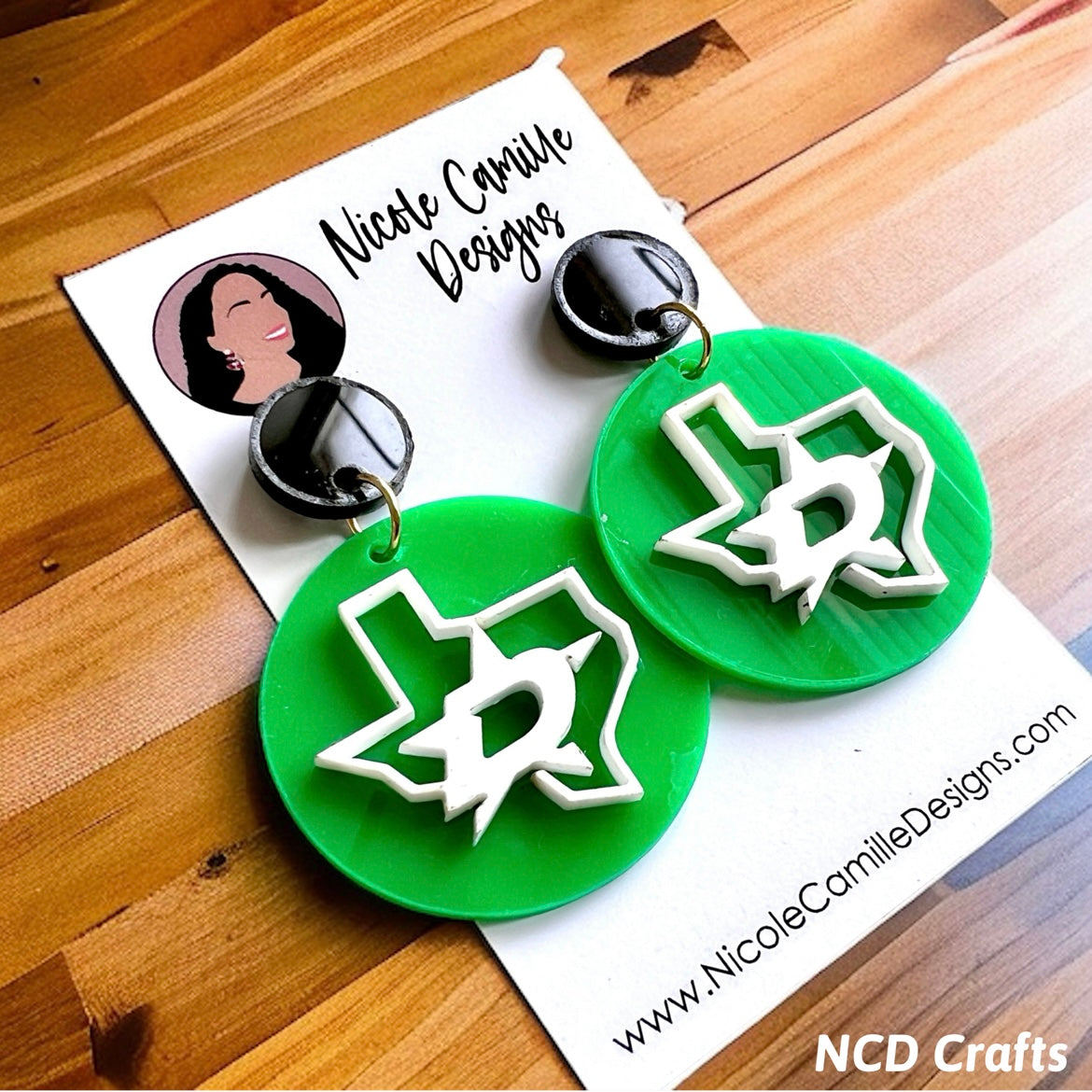 Dallas Stars Acrylic Earrings