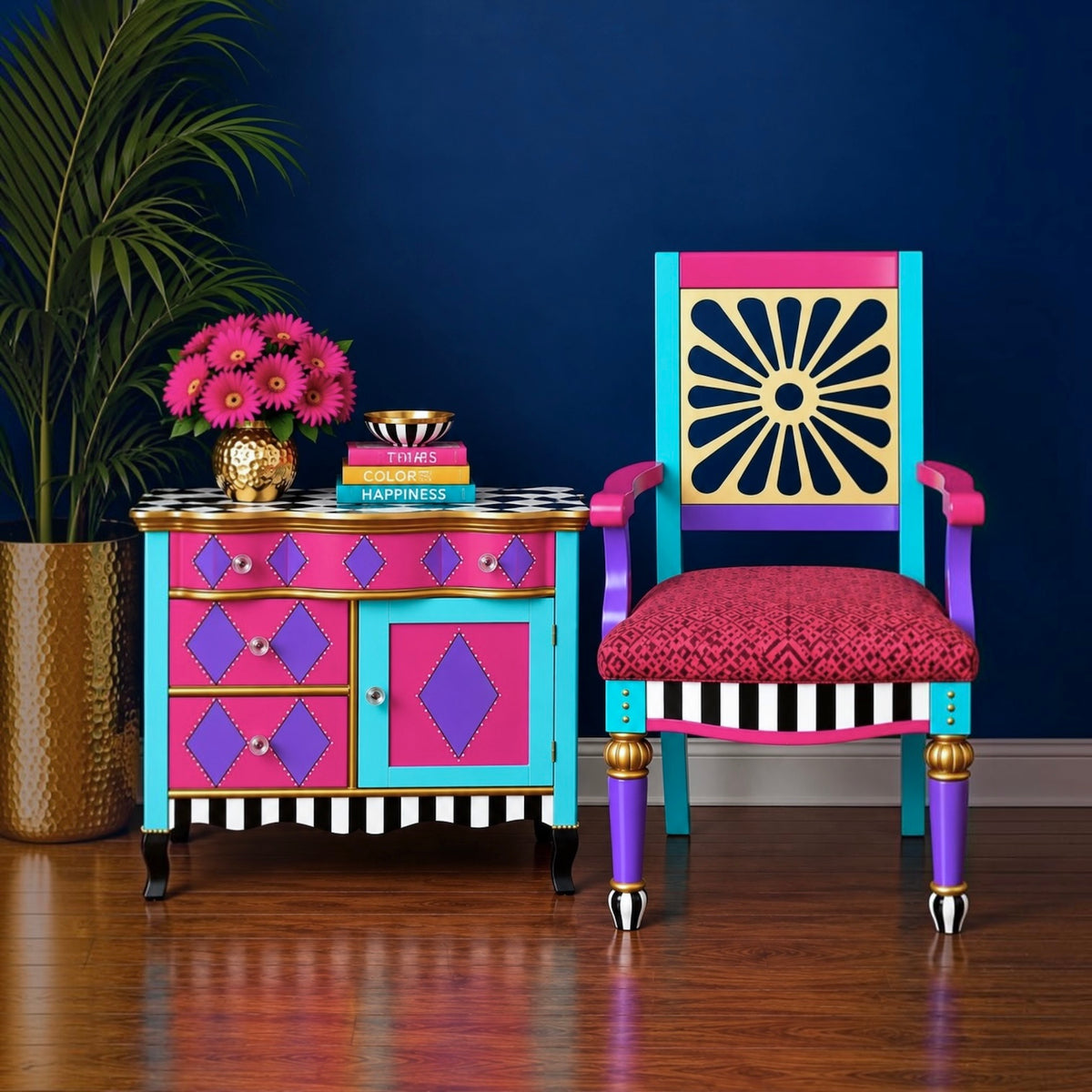 Funky Harlequin Cabinet