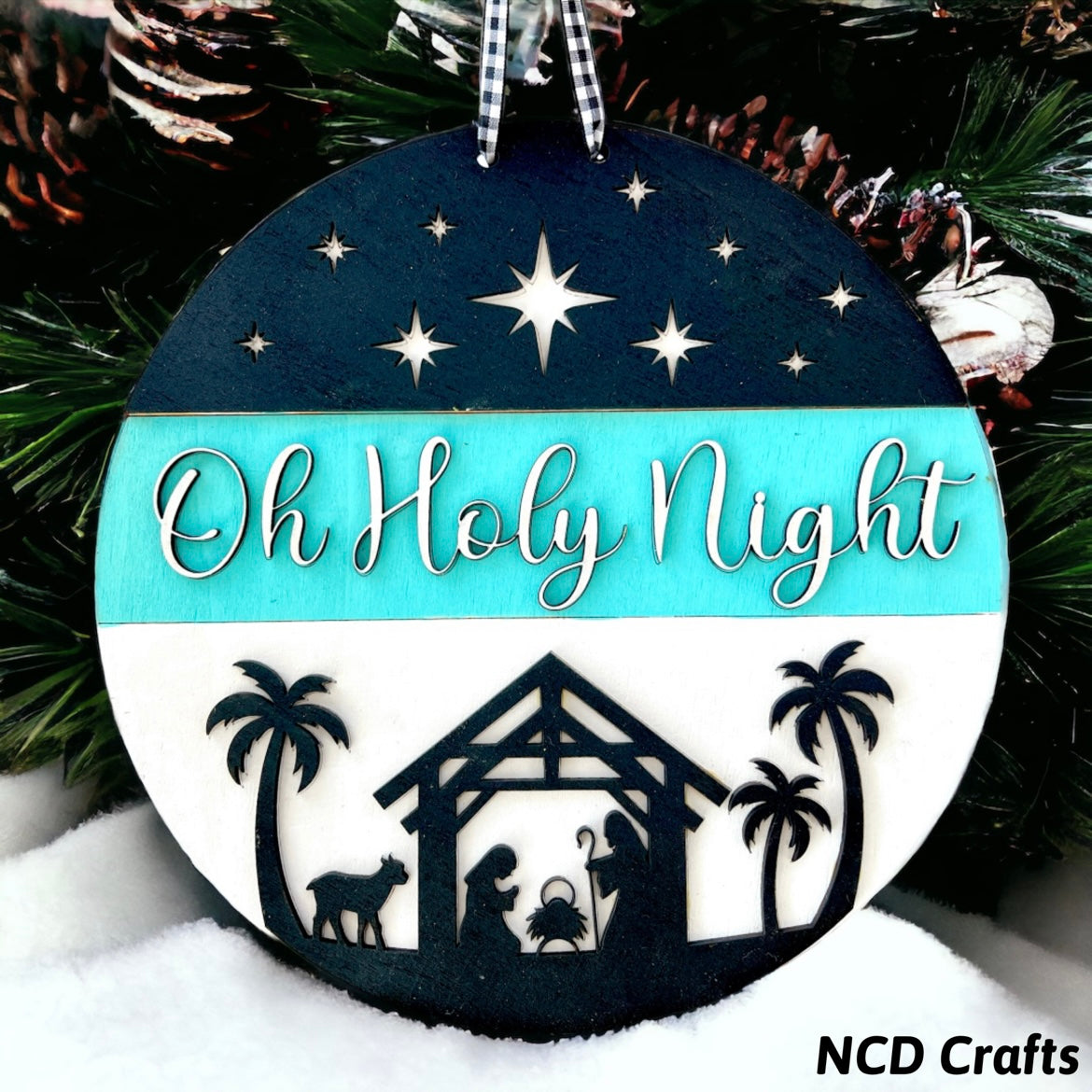 Oh Holy Night Nativity Door Hanger