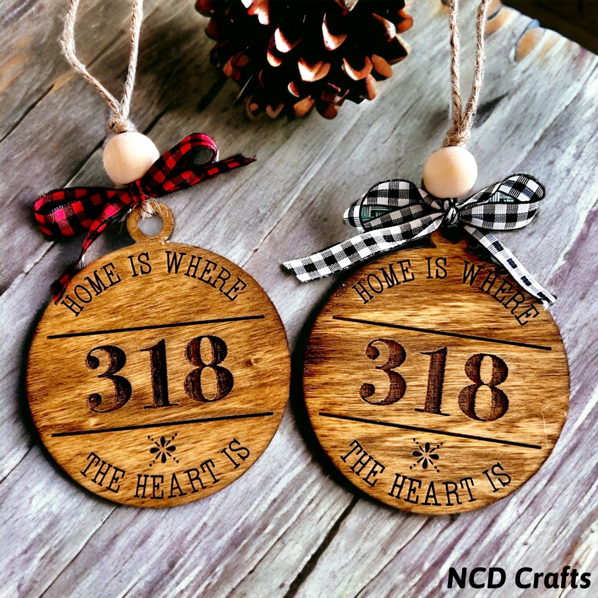 Area/Zip Code Christmas Ornament