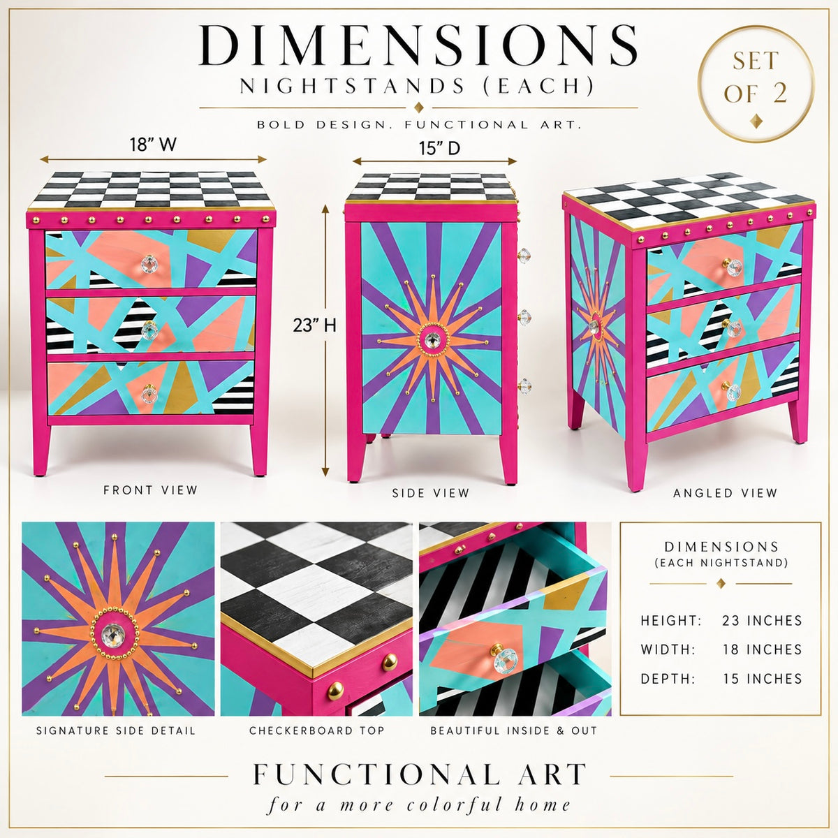 Funky Nightstands (Set of 2)