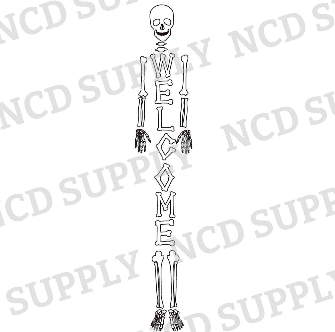 Skeleton Welcome Sign DIGITAL FILE SVG