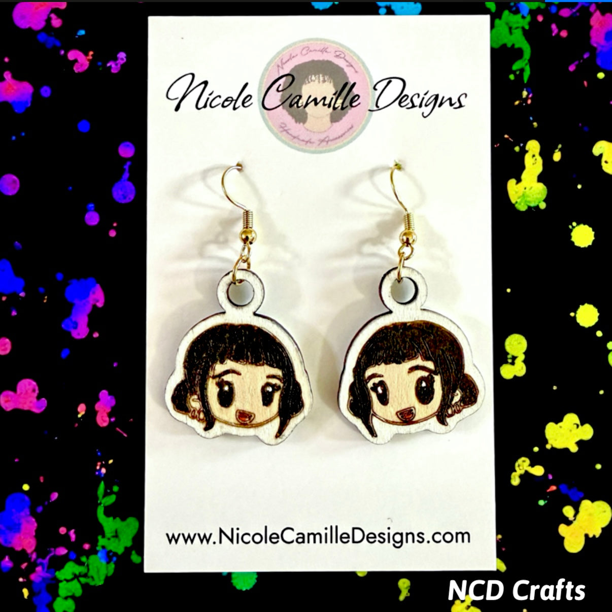 K-Pop Zoey Wood Earrings