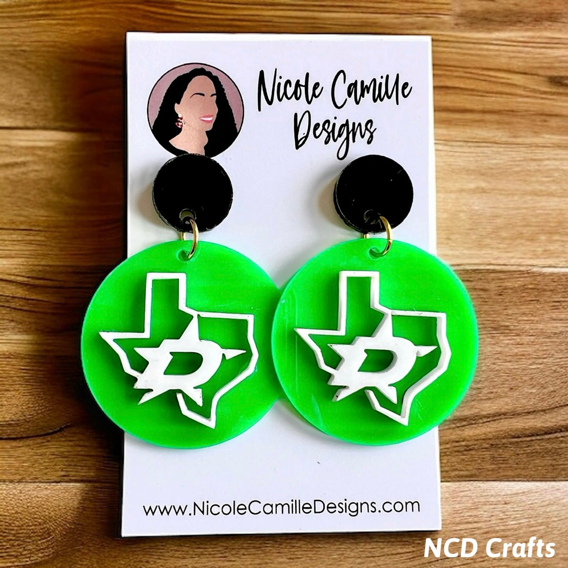 Dallas Stars Acrylic Earrings