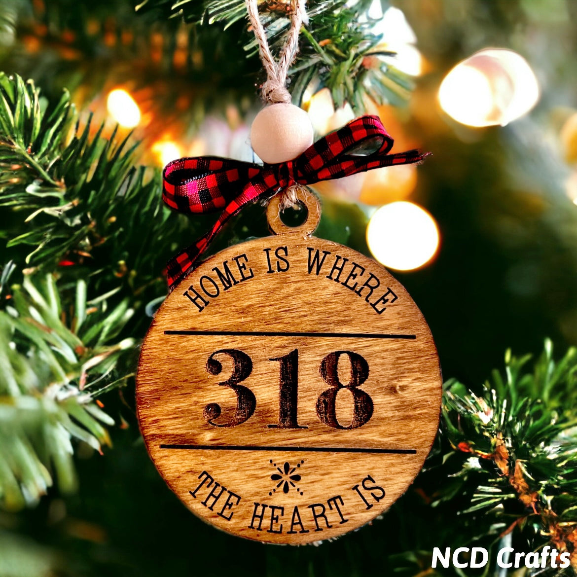 Area/Zip Code Christmas Ornament