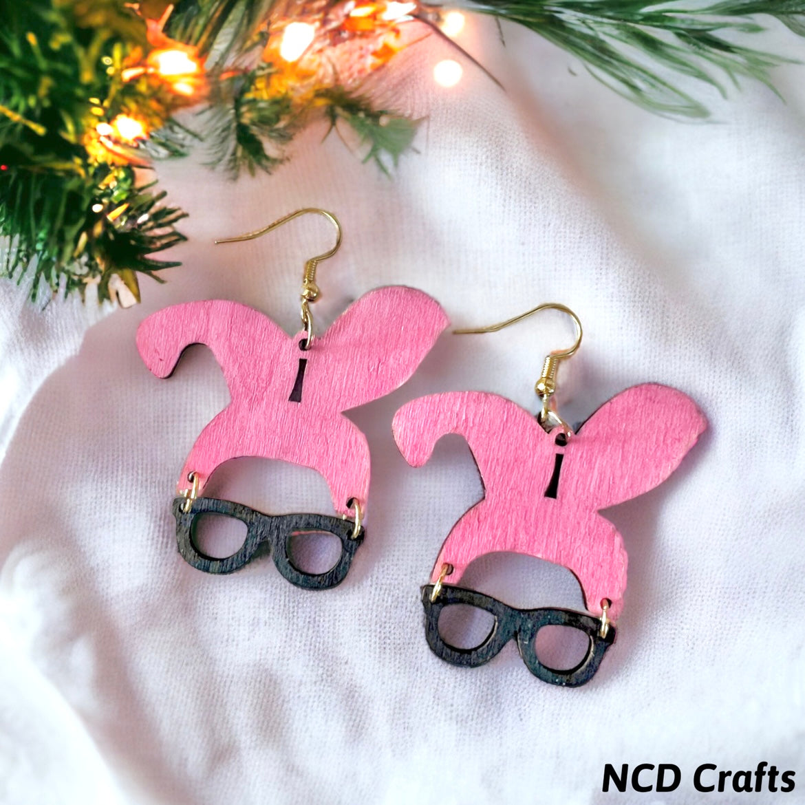 Christmas Story Wood Earrings