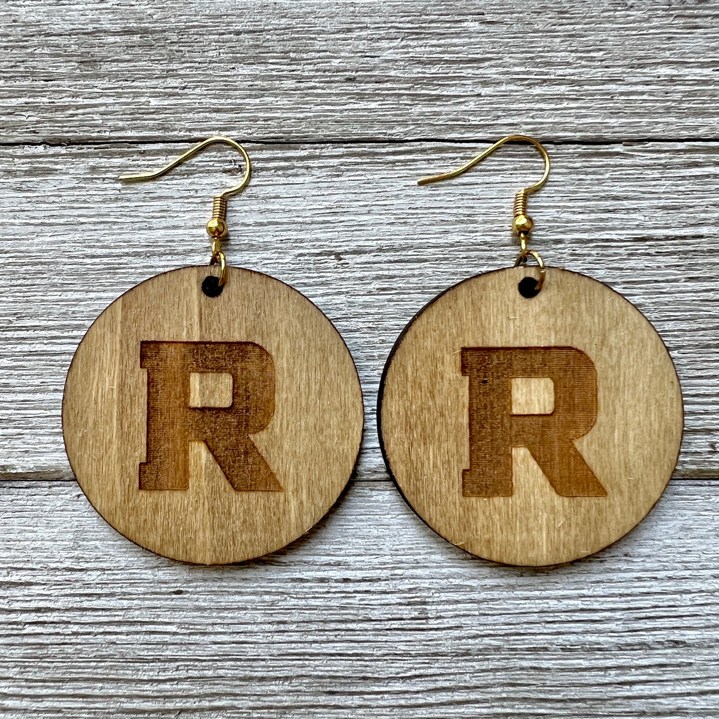 Ruston Bearcats Wood Earrings