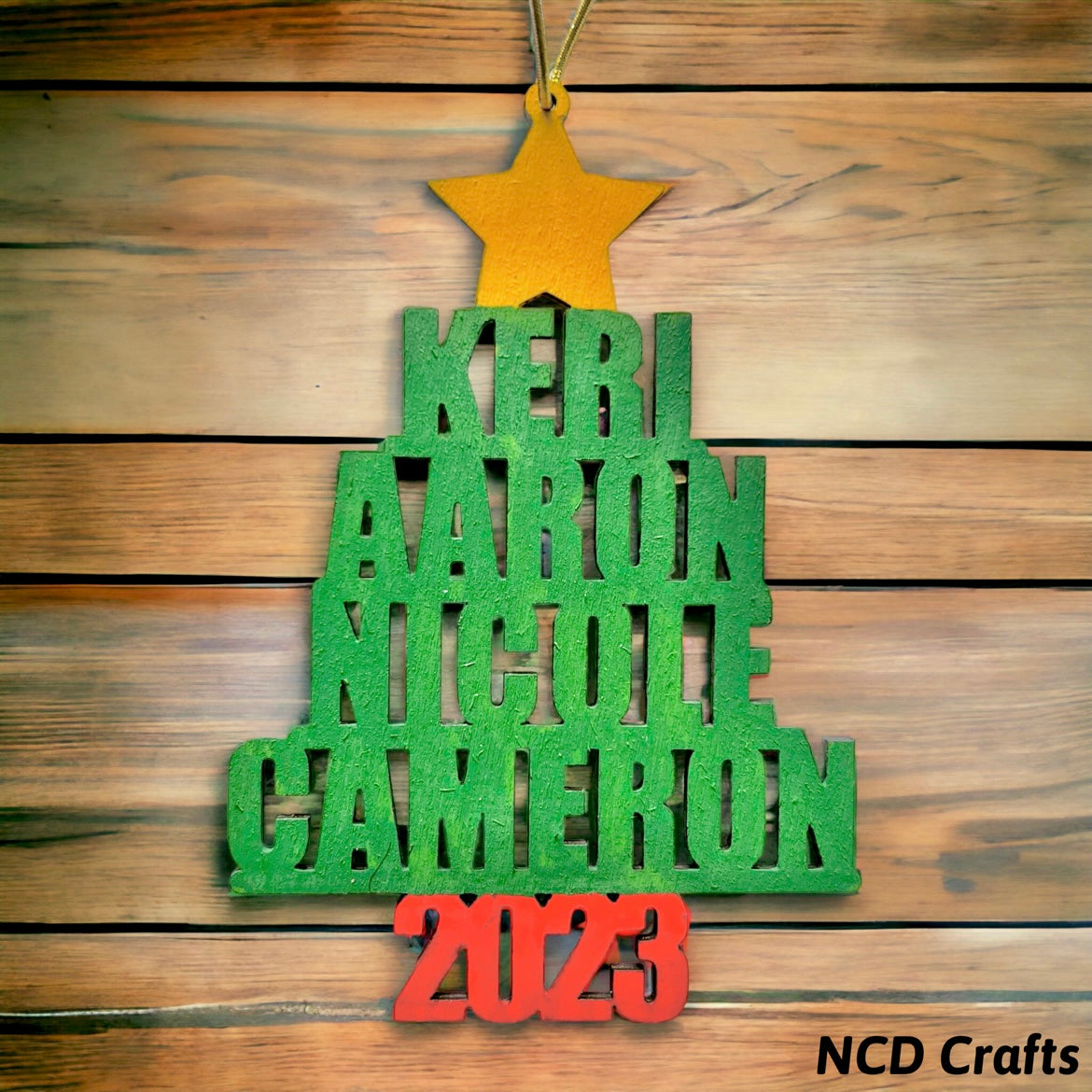 Personalized Family Xmas Tree Ornament