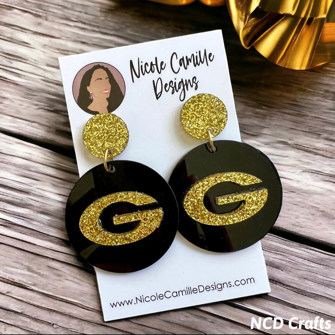 Grambling State Acrylic Earrings