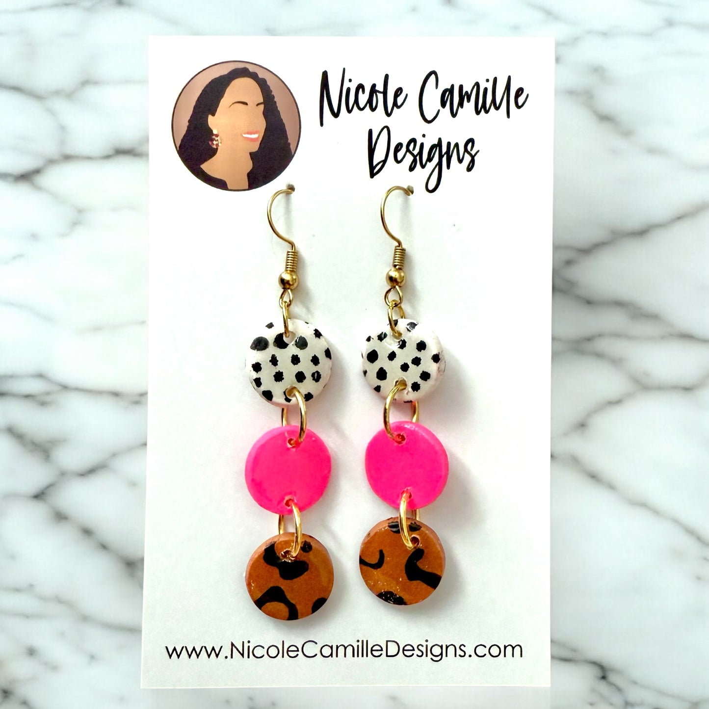 Funky Mix Mini Dangle Clay Earrings