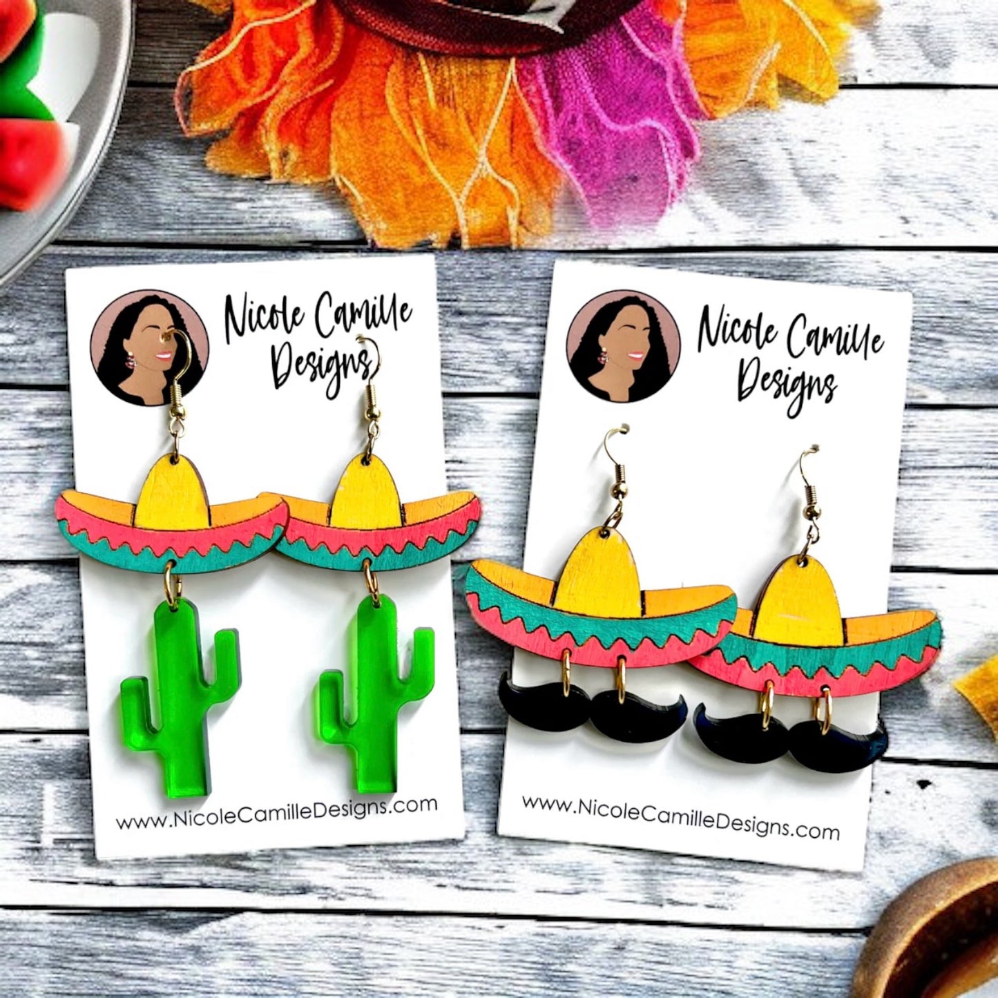 Cinco de Mayo Earrings DIGITAL FILE SVG