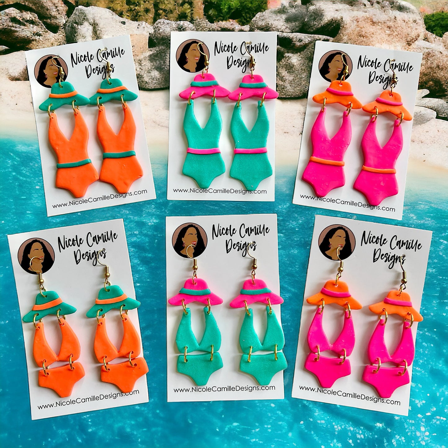 Swimsuit & Bikini Earrings Clay Cutters