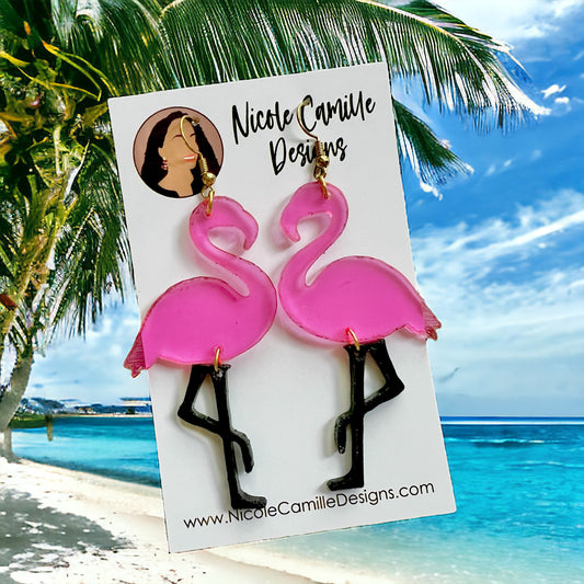 Flamingo Earrings DIGITAL FILE SVG