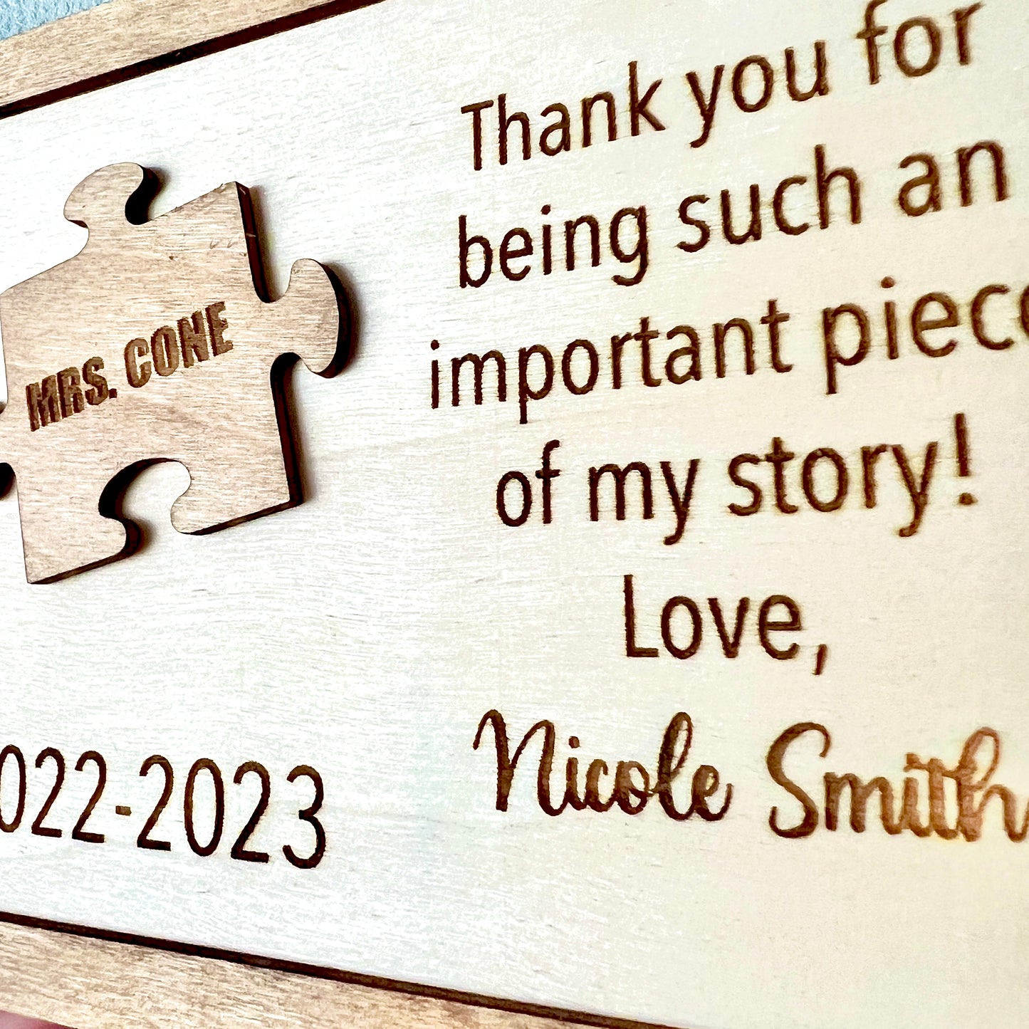 Piece of My Story Teacher Gift