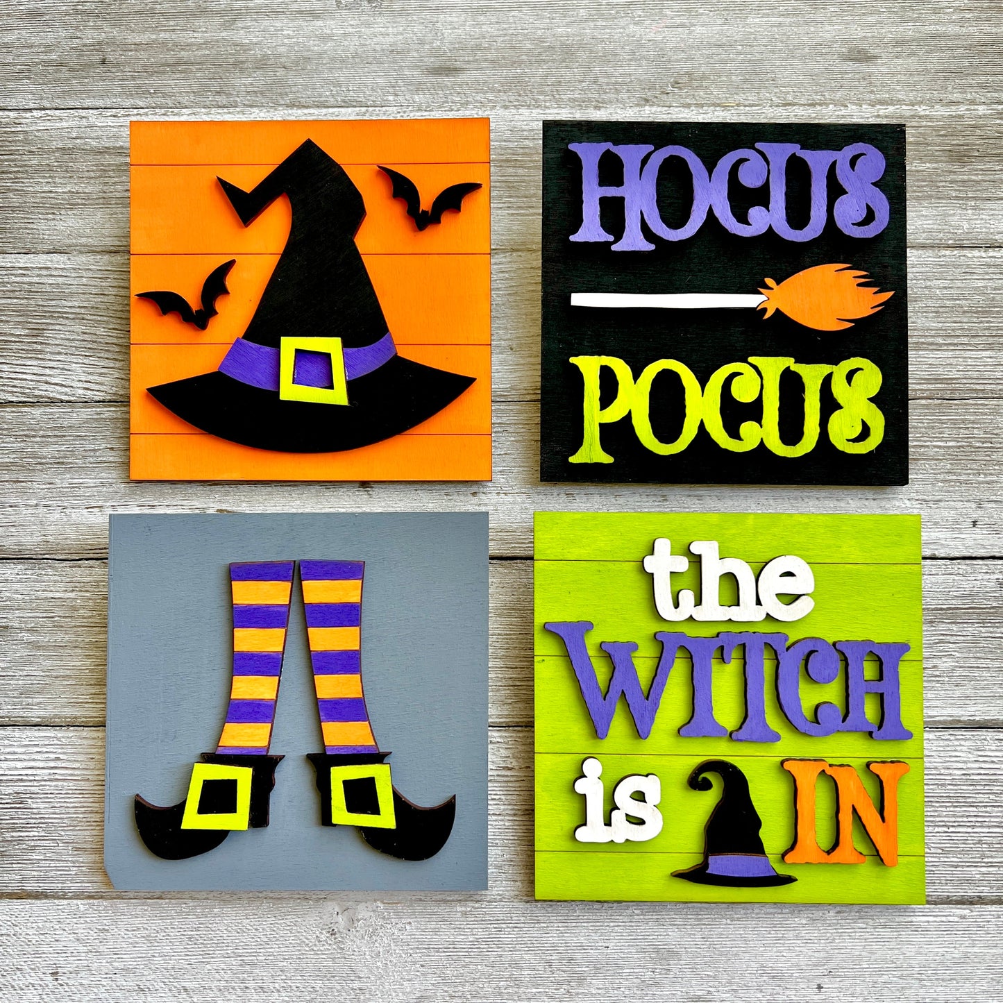 Small Halloween Wood Signs (Set of 2)