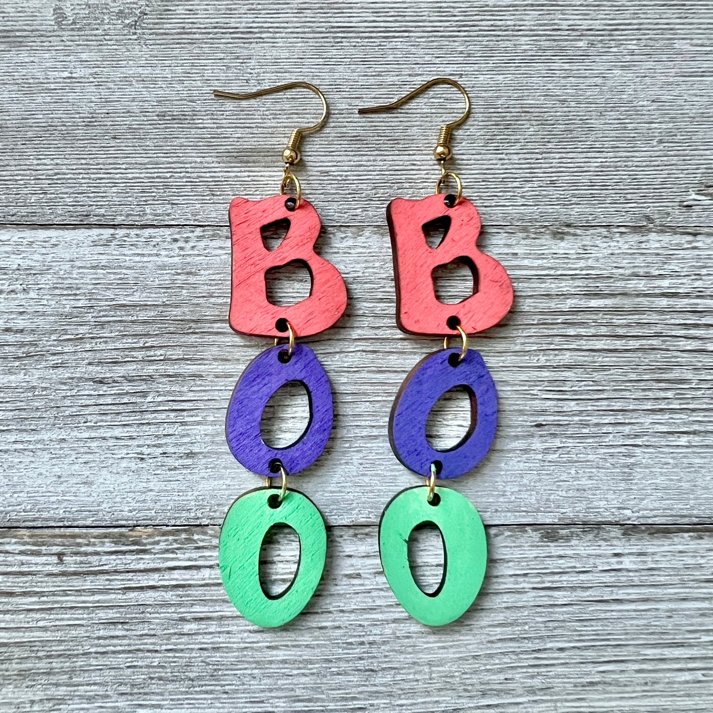Halloween Wood Earrings