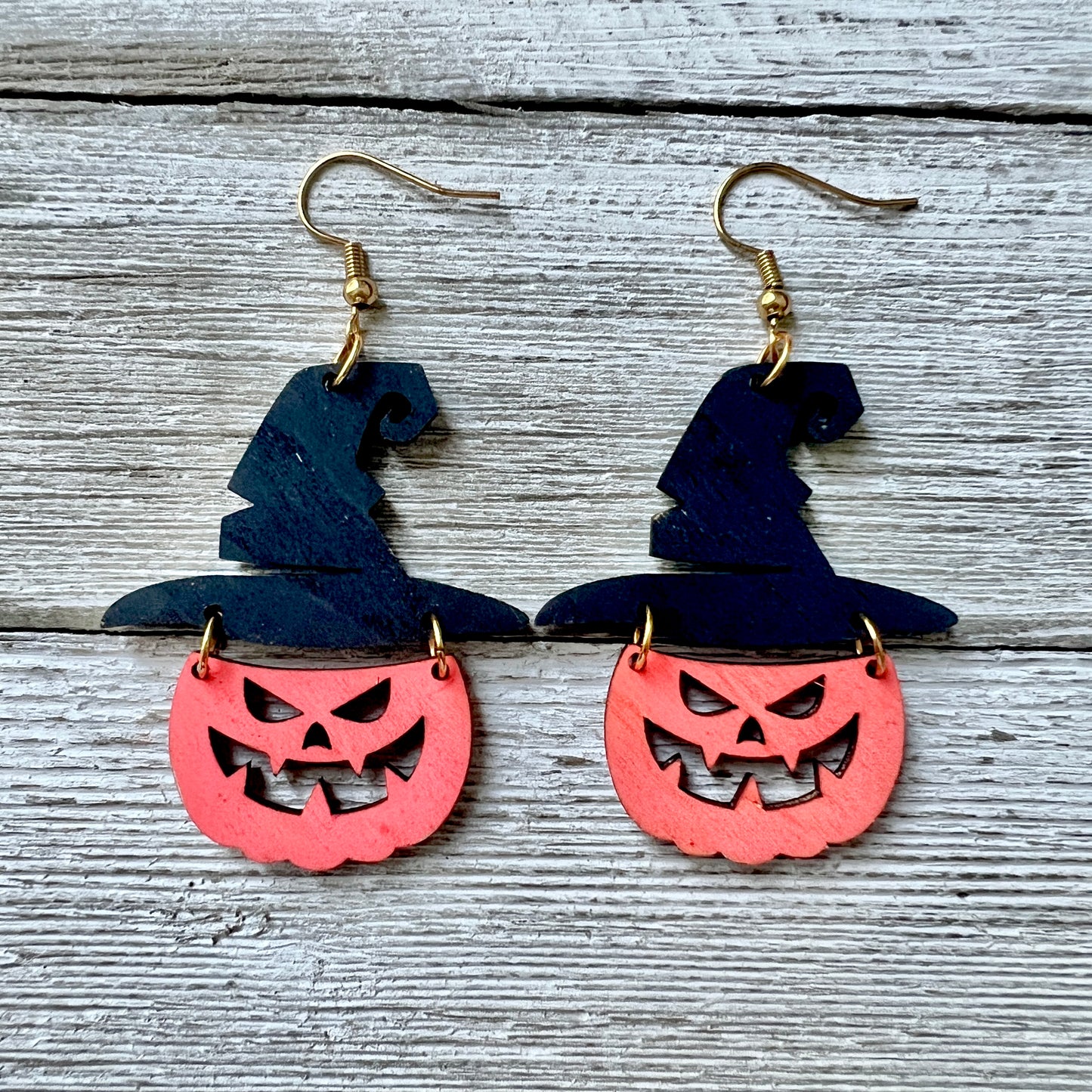 Halloween Wood Earrings