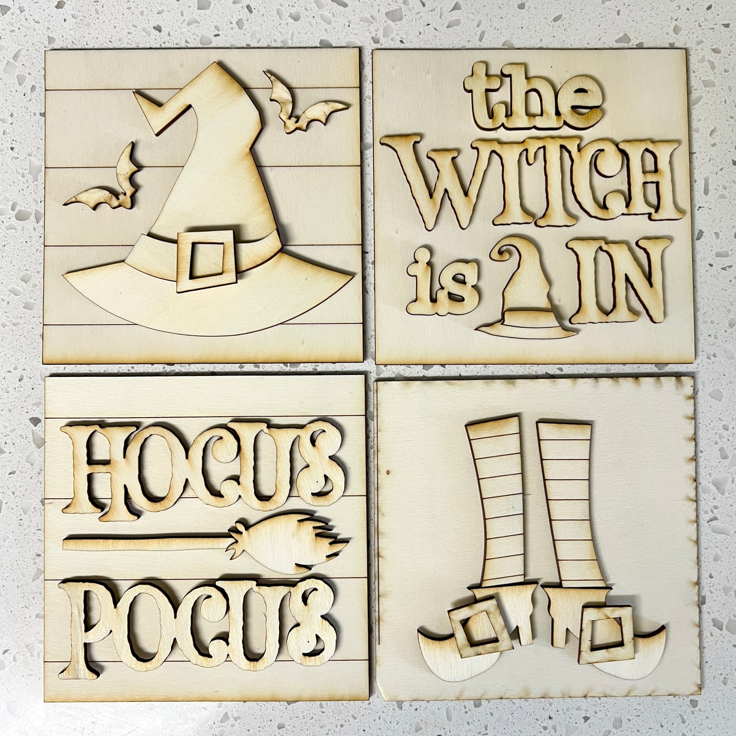 Unfinished Small Halloween Sign Kit