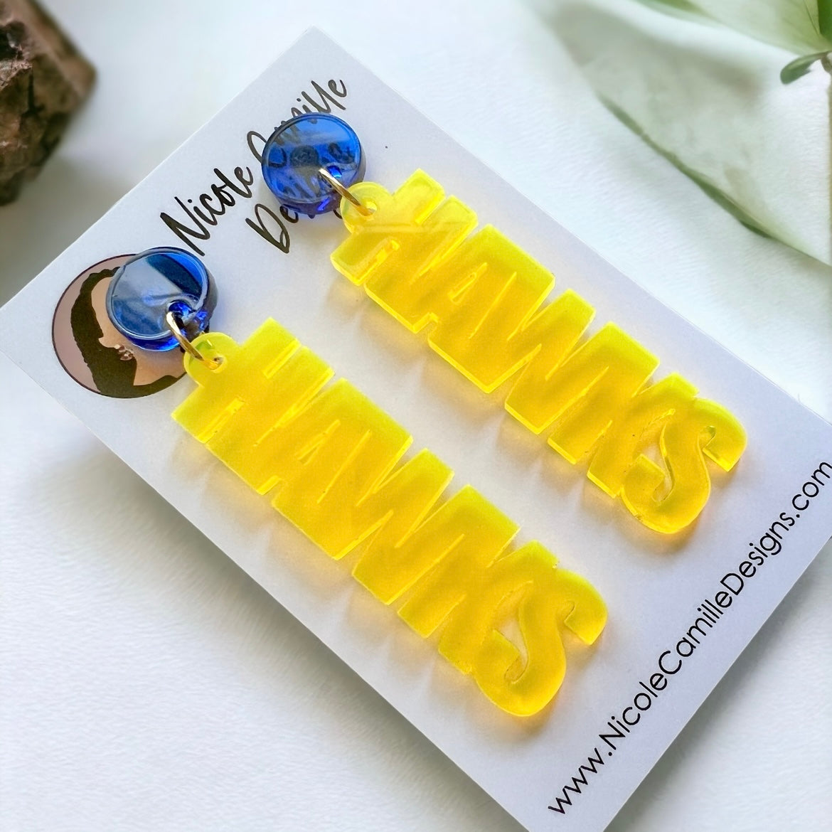 Hillcrest Hawks Acrylic Earrings