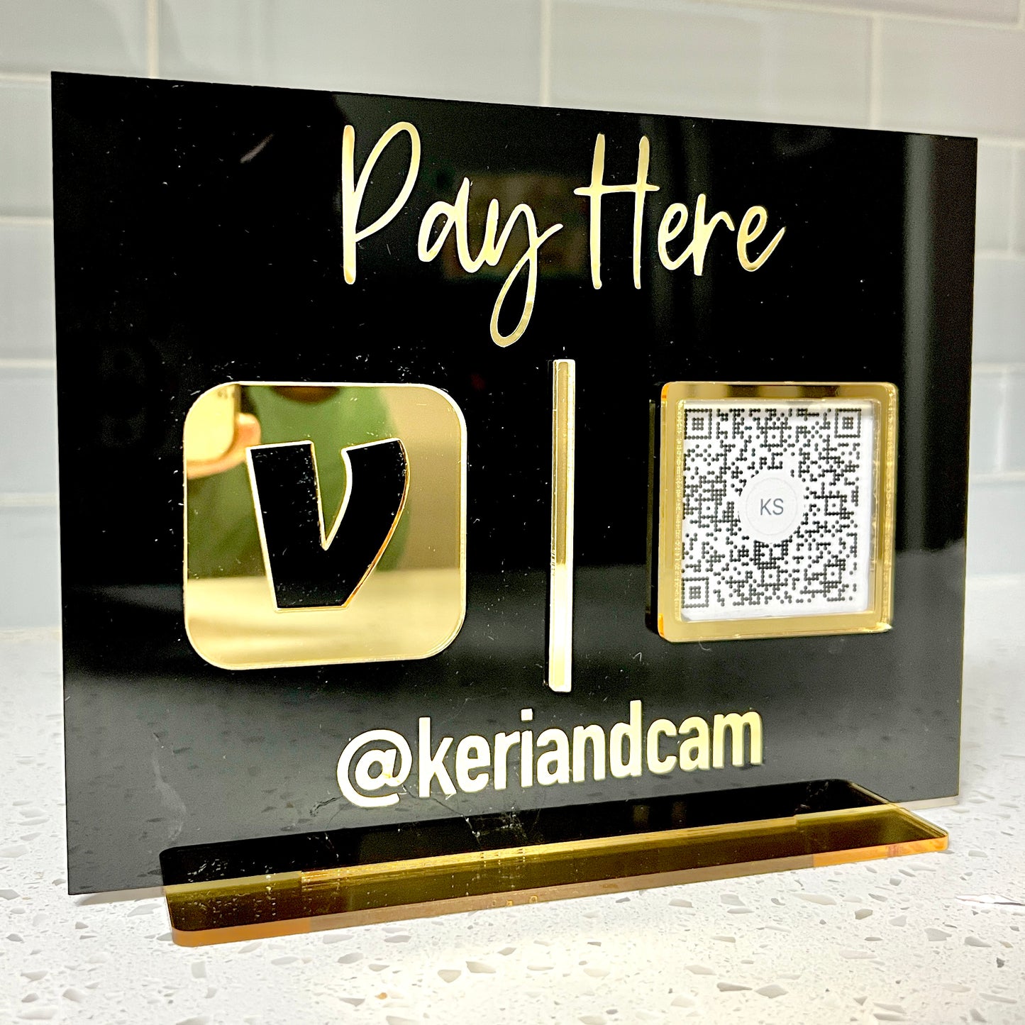 Solid Acrylic Payment Sign