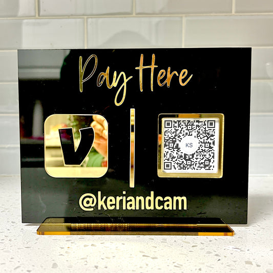 Solid Acrylic Payment Sign