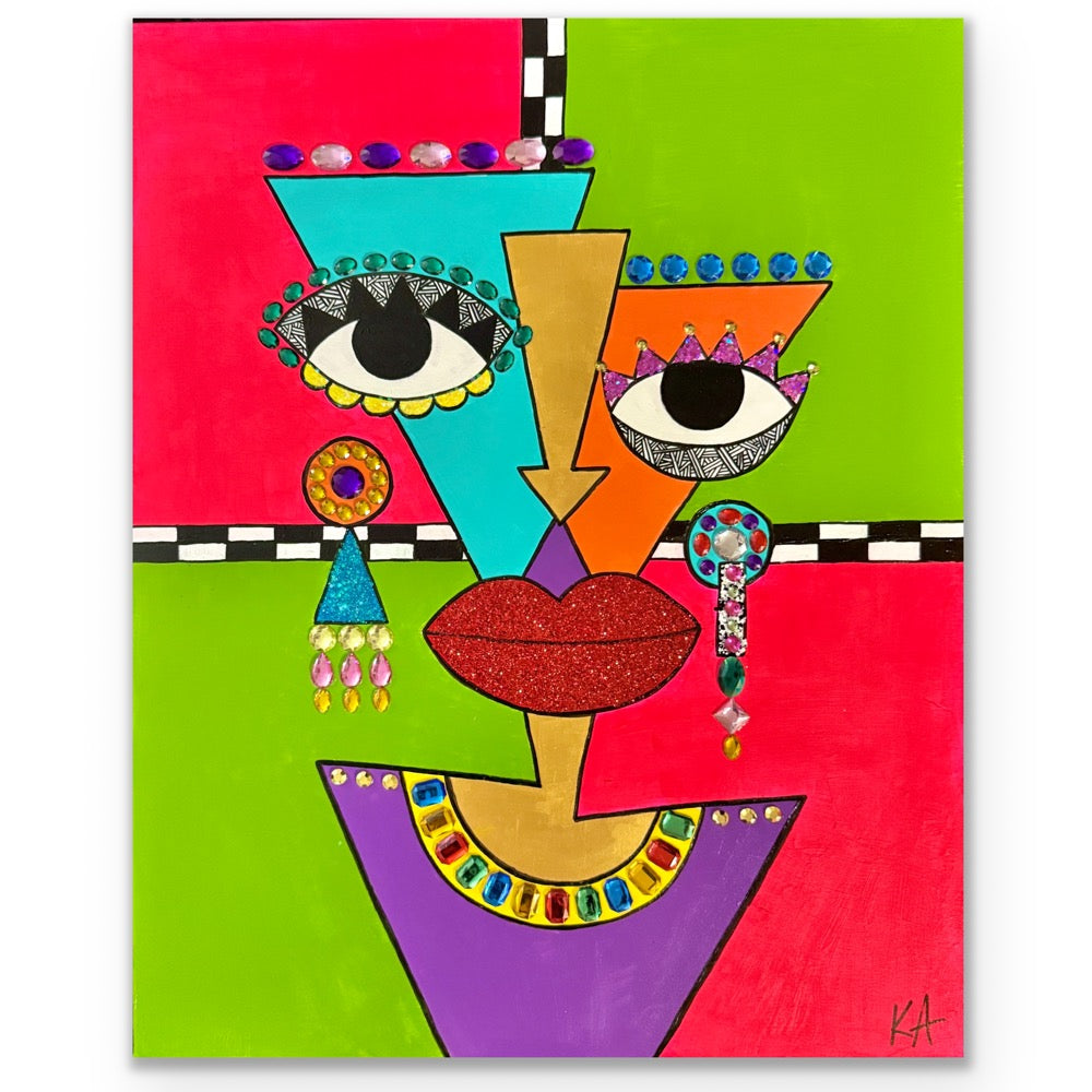 Jeweled Cubist Pop Art