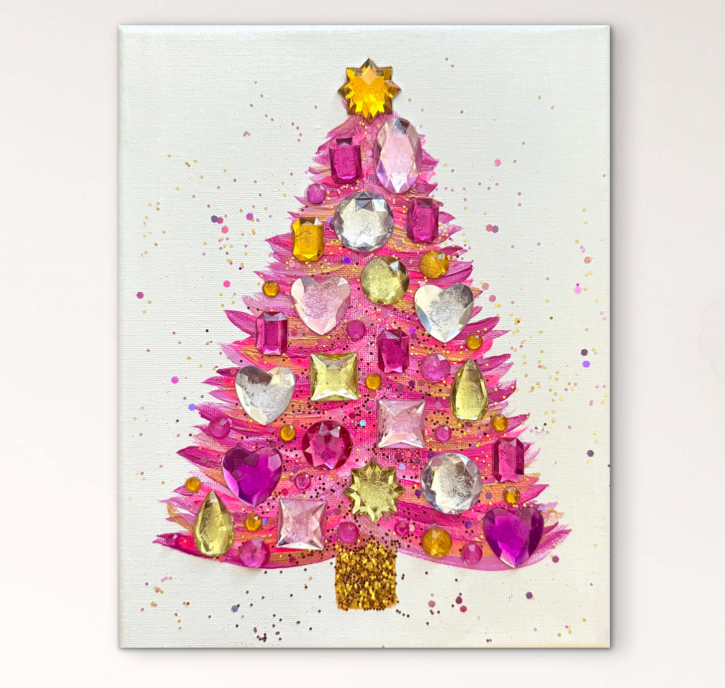 Pink Gem-Studded Xmas Tree