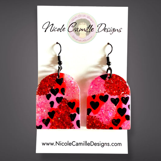 V-Day Mix Arch Resin Earrings
