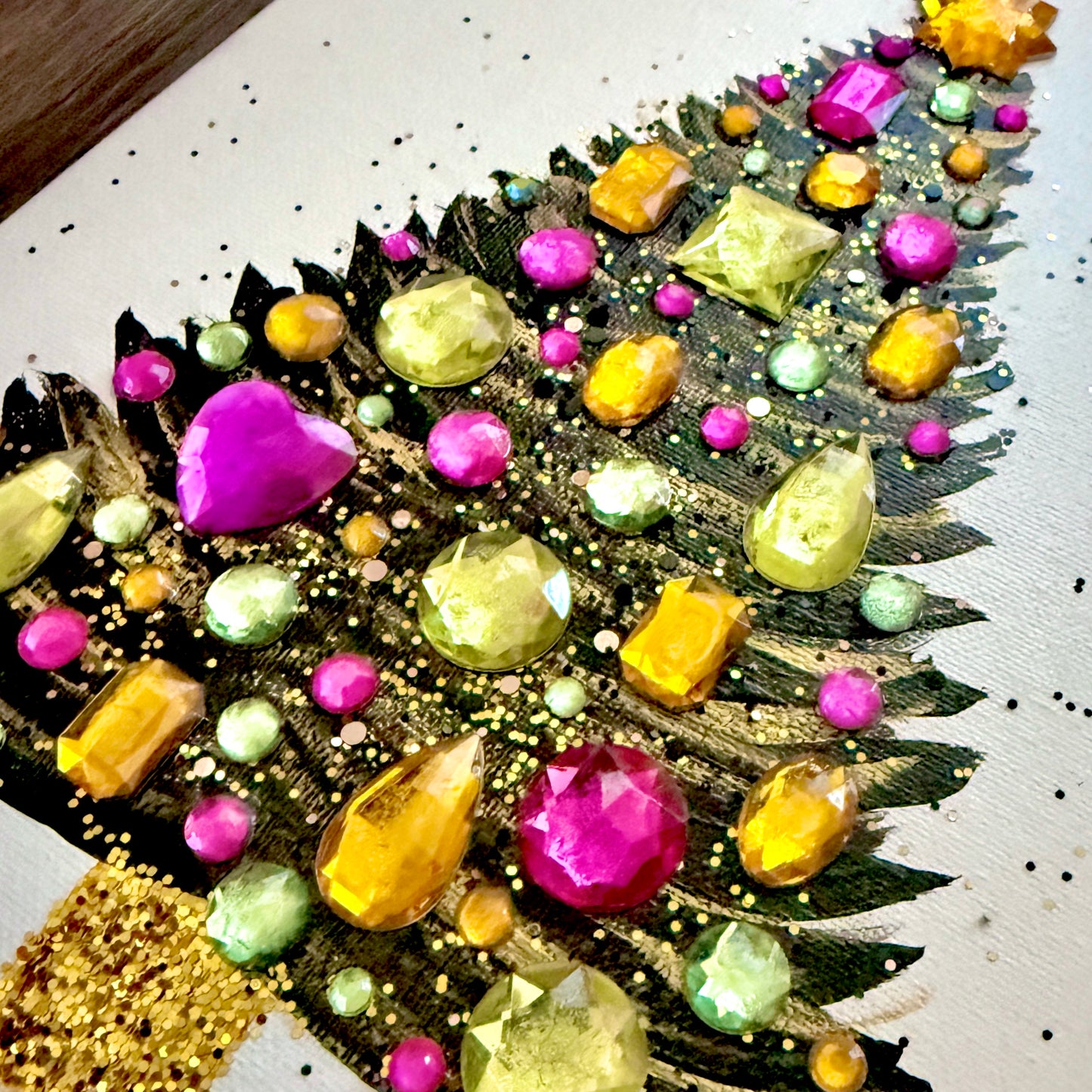 Black Gem-Studded Xmas Tree