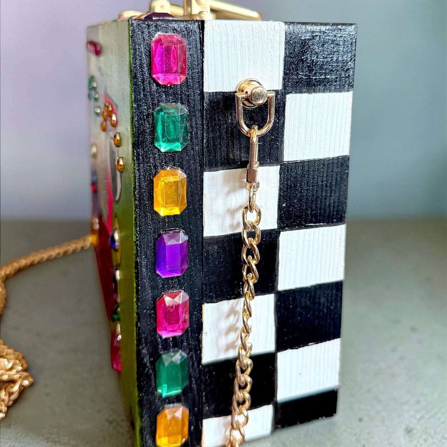 JCPA Wood Crossbody Purse