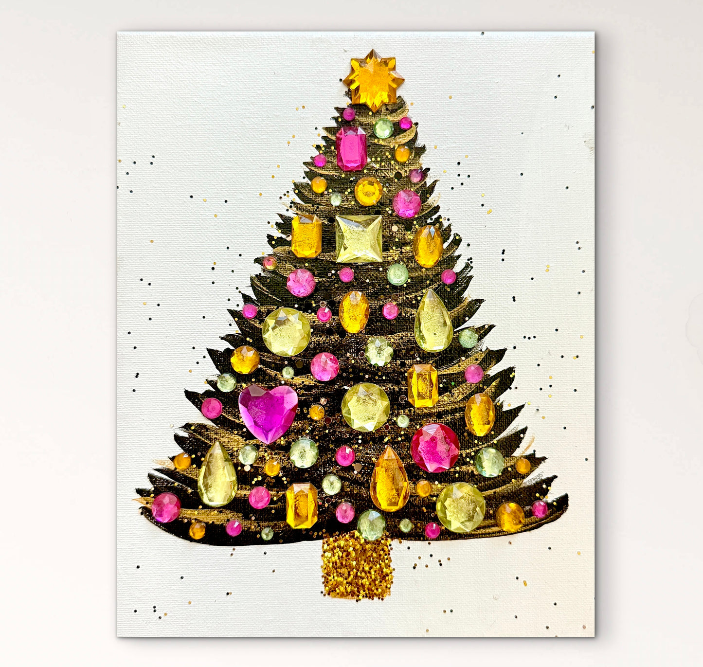 Black Gem-Studded Xmas Tree