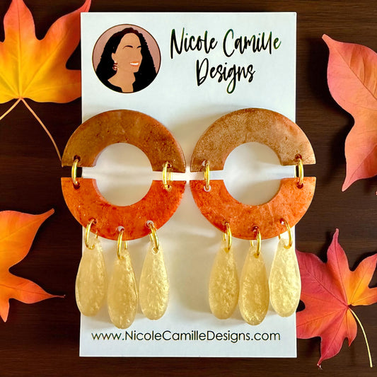 Fall Metallic Mix “Brisbane” Resin Earrings