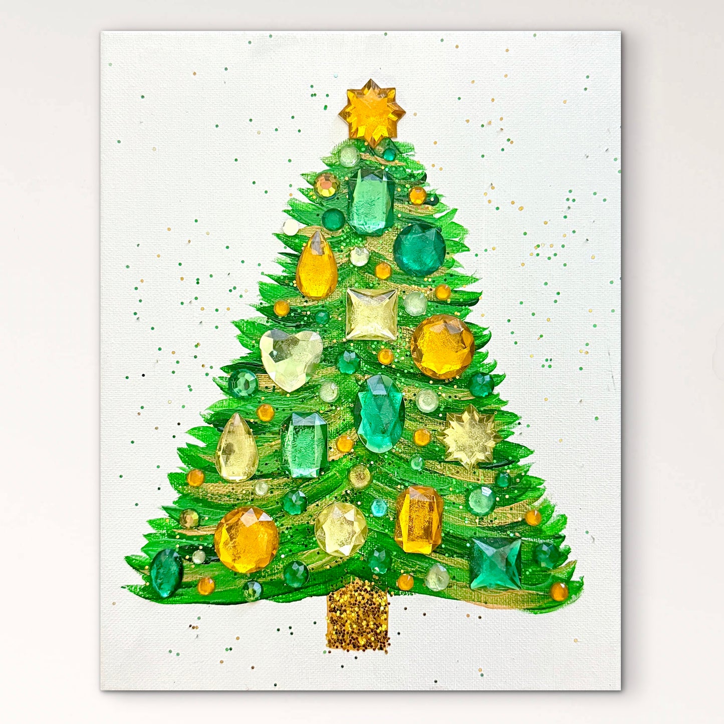 Green Gem-Studded Xmas Tree