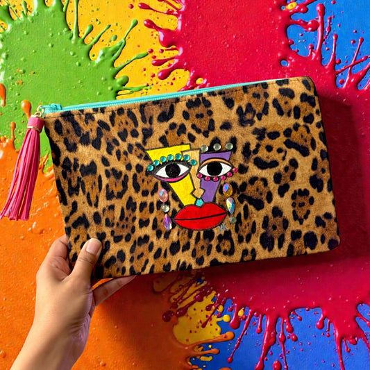 Leopard Print JCPA Clutch